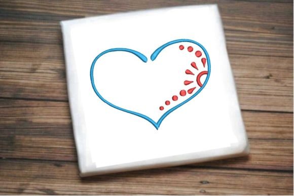 Review: Cute Blue Heart with Red Floral Accent