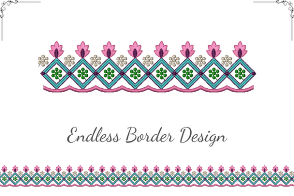 Review: Floral Geometric Border for Embroidery