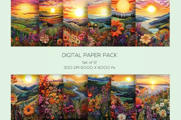 Review: Floral Landscape Embroidery Paper Set