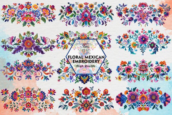 Review: Floral Mexican Embroidery Clipart PNG