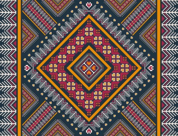 Reviewing Colorful Ethnic Geometric Stitch Pattern