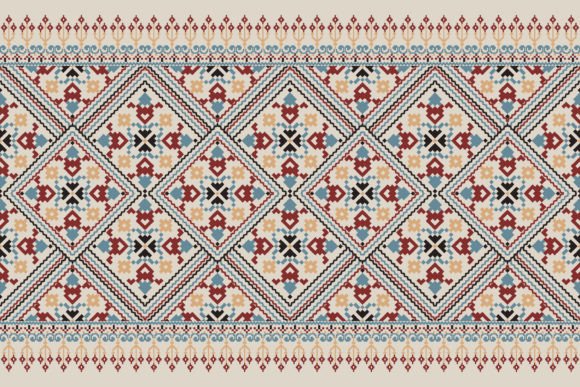 Reviewing Floral Cross Stitch Texture Fabric